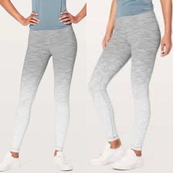 Lululemon Wunder Under High-Rise Tight Ombre Melange Full-On Luon 29” Gray White - Picture 1 of 5